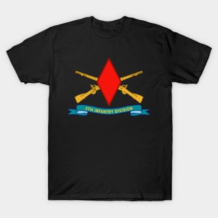 5th Infantry Division - SSI w Br - Ribbon X 300 T-Shirt